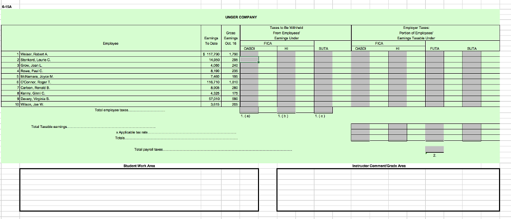 Excel Instructions using Excel: 1. Enter the | Chegg.com