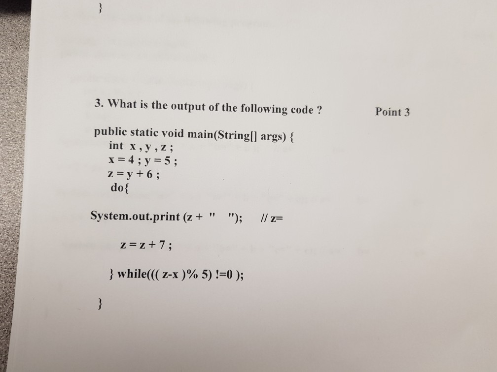 solved-3-what-is-the-output-of-the-following-code-point-3-chegg