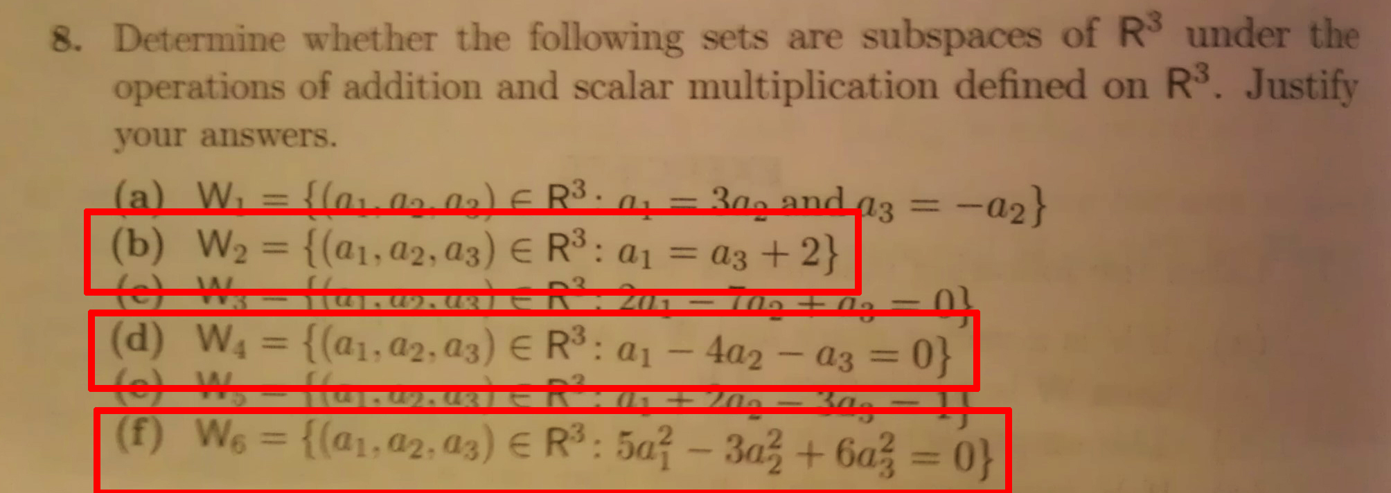 from Linear Algebra 4th Ed, by Friedberg Q8 (b, d,