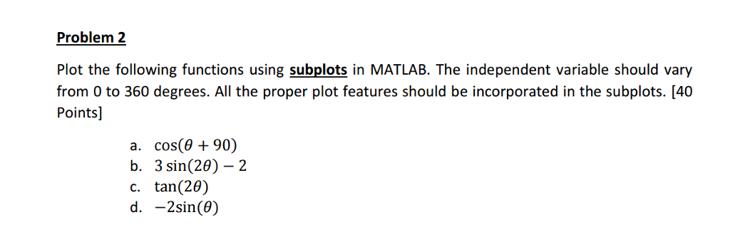 subplot in matlab
