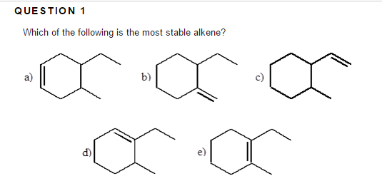 solved-which-of-the-following-is-the-most-stable-alkene-chegg