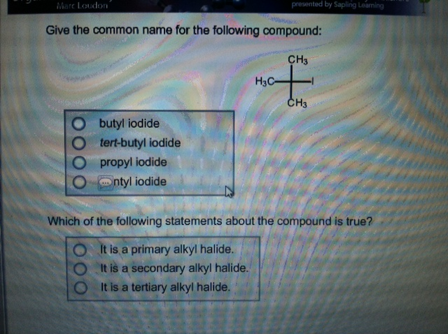 Solved Give The Common Name For The Following Compound W