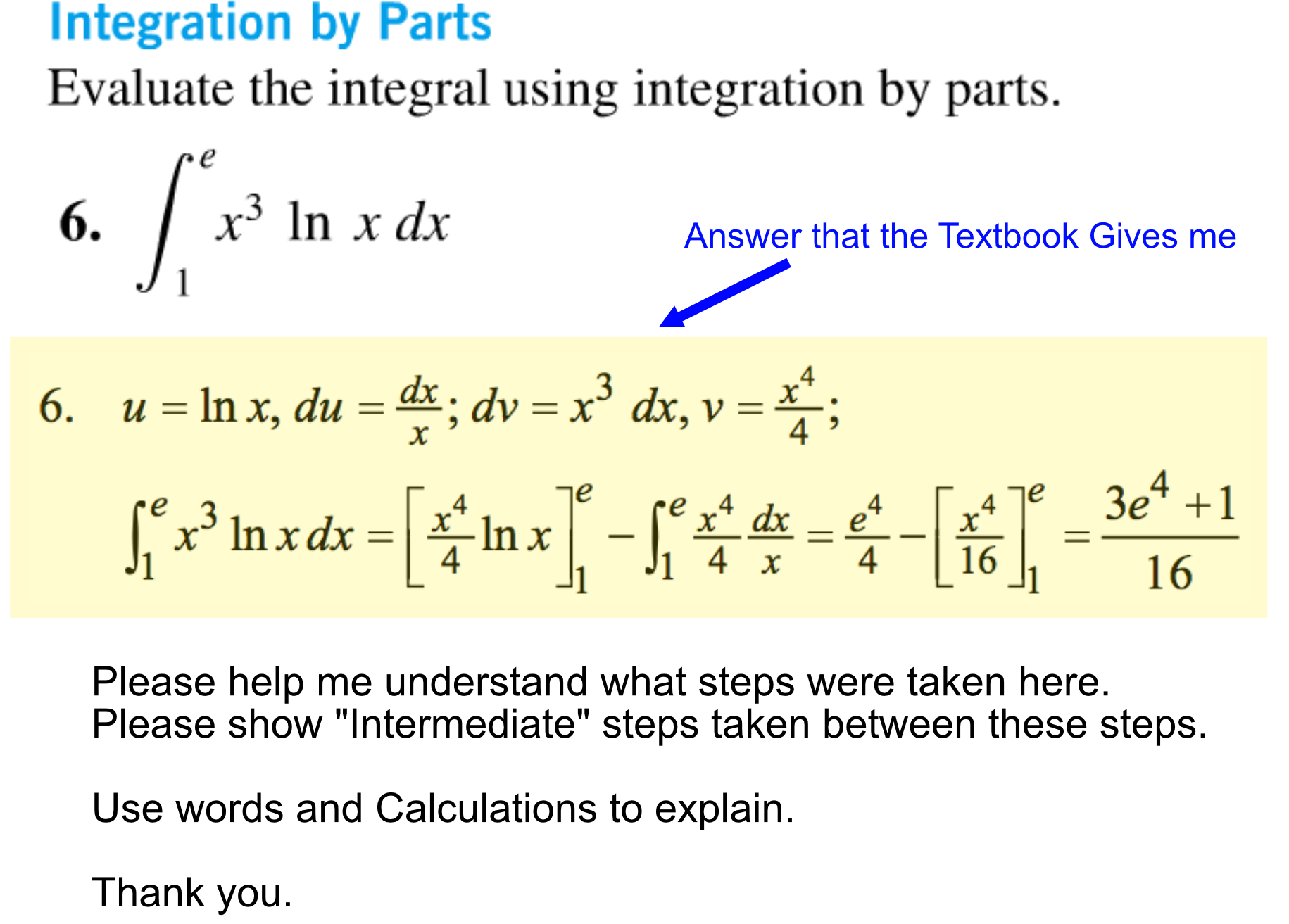 solved-evaluate-the-integral-using-integration-by-parts-chegg