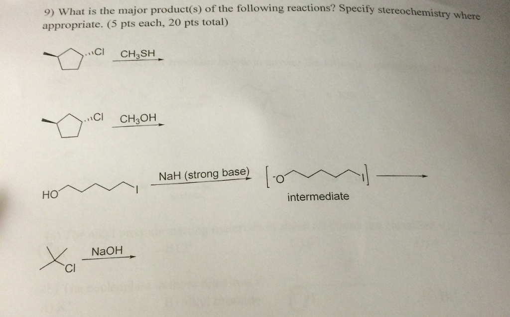 Solved What is the major product(s) of the following | Chegg.com