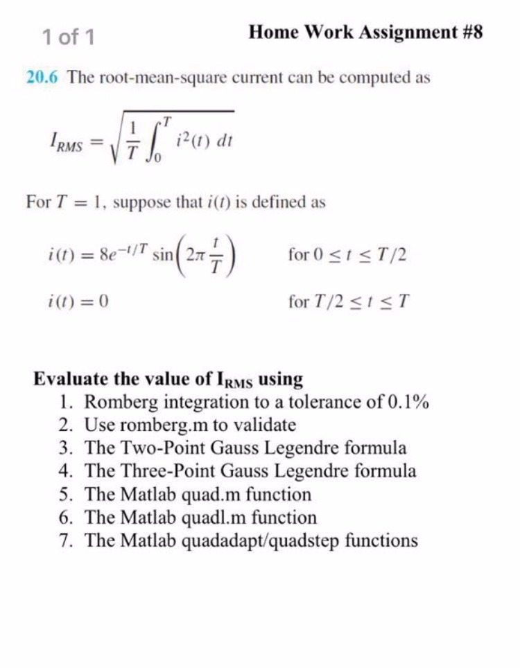 Solved 1 of 1 home work assignment 20 6 the chegg