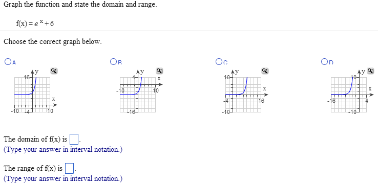 Solved Graph the function and state the domain and range. | Chegg.com