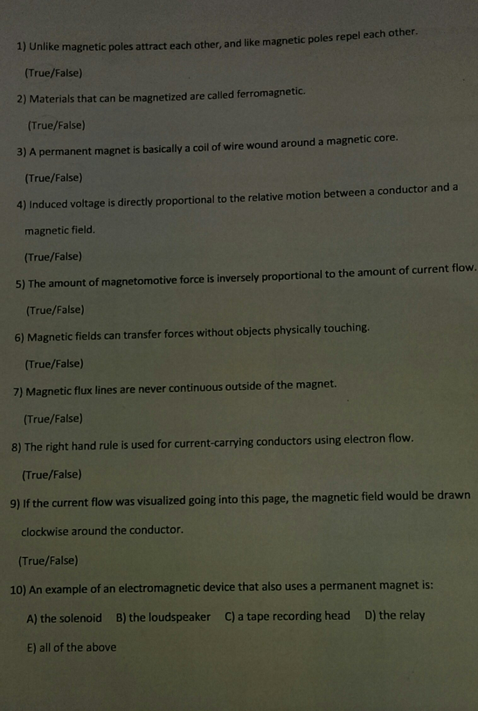 Solved Unlike poles attract each other, and like