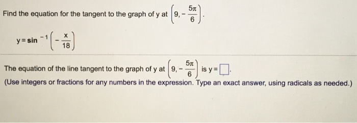 Solved Find the equation for the tangent to the graph of y | Chegg.com