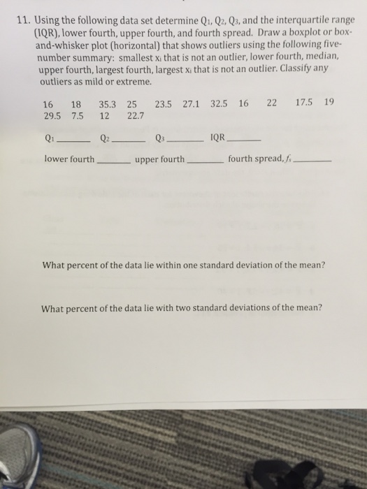 Solved Using the following data set determine Q_1, Q_2, Q_3, | Chegg.com