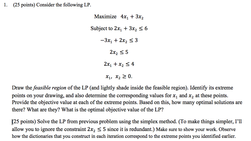 Solved Please Some The Following Operation Research Problem | Chegg.com