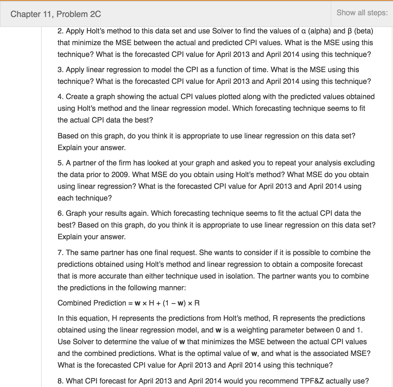 Solved What are the steps and solution to Chapter 11 Problem | Chegg.com