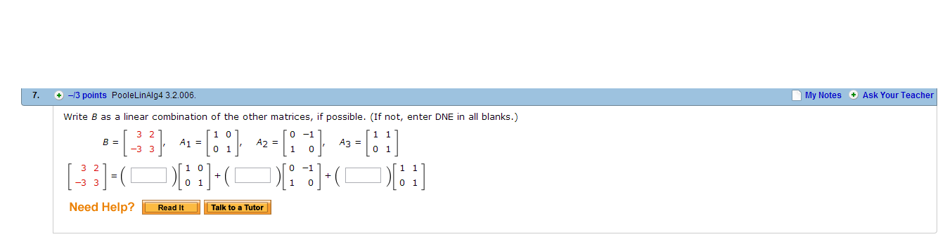 Solved Write B As A Linear Combination Of The Other | Chegg.com