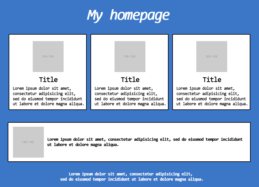 Solved My homepage Title Title Title Lorem ipsum dolor sit | Chegg.com