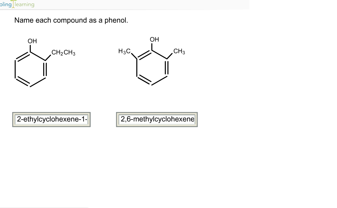 Solved Name Each Compound As A Phenol Chegg