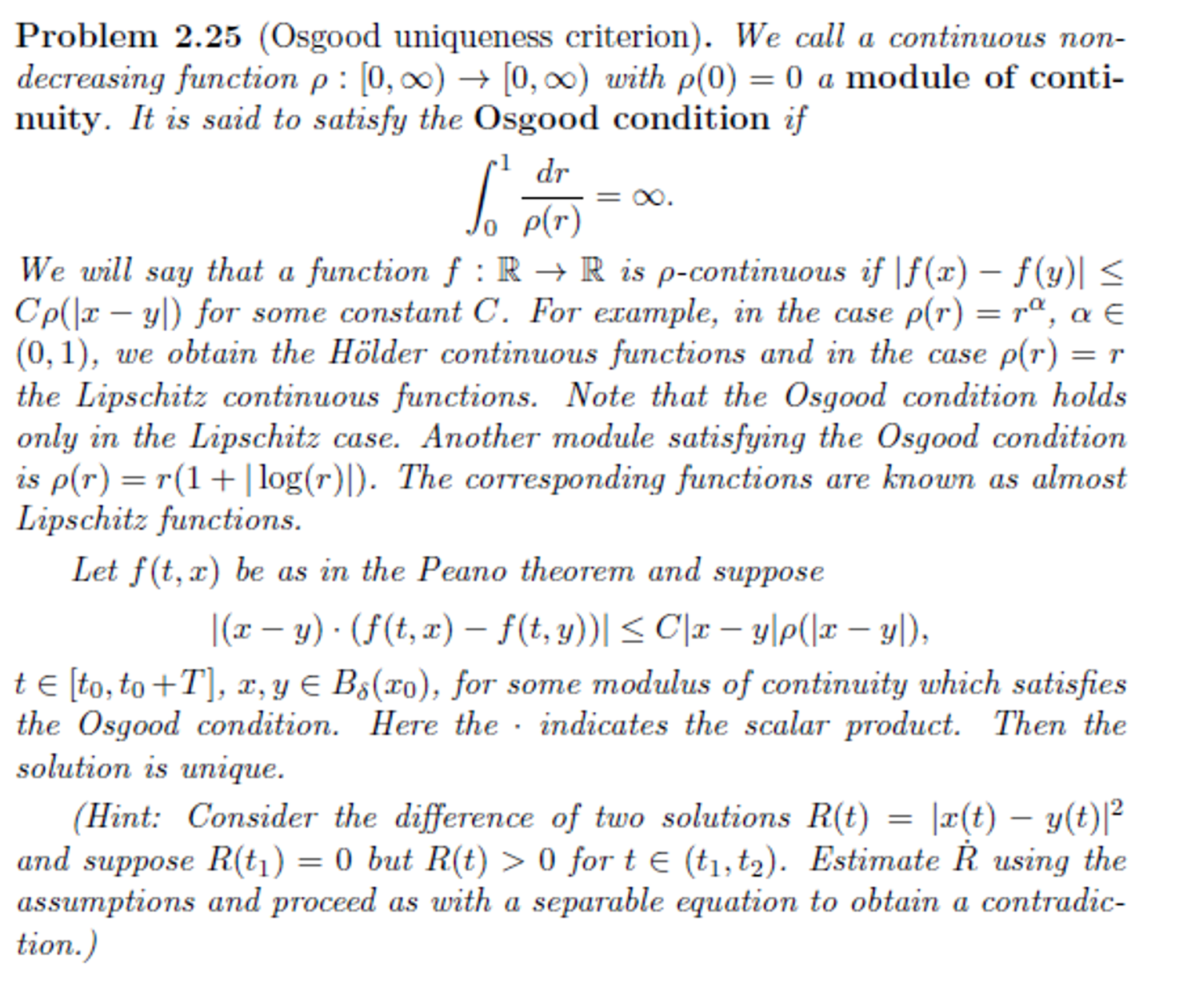 We call a continuous non-decreasing function rho : | Chegg.com