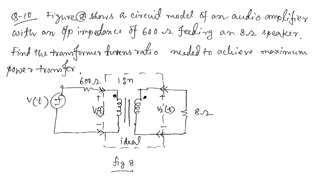 Solved Figure shows a circuit model of an audio amplifier | Chegg.com