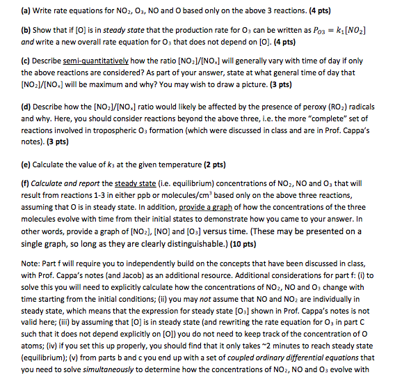 3 Ozone Formation Rate Equations And Odes 26 Pts 9230