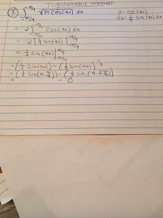 integral 0 to pi 4 1 sin 2x dx