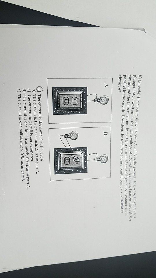 Solved B) Consider The Circuits Shown In Parts A And B In | Chegg.com