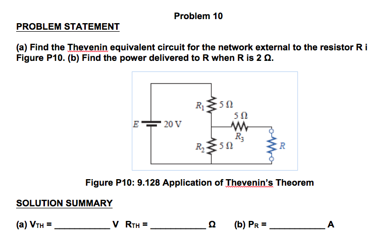 Solved Problem 8 PROBLEM STATEMENT (a) Find the Thevenin | Chegg.com