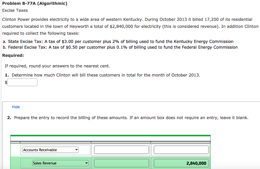 Solved Problem 877A (Algorithmic) Excise Taxes Clinton