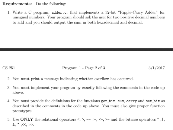 Solved Introduction For this program, you will write a C | Chegg.com
