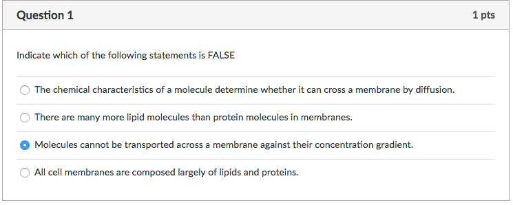 Solved Indicate which of the following statements is FALSE | Chegg.com