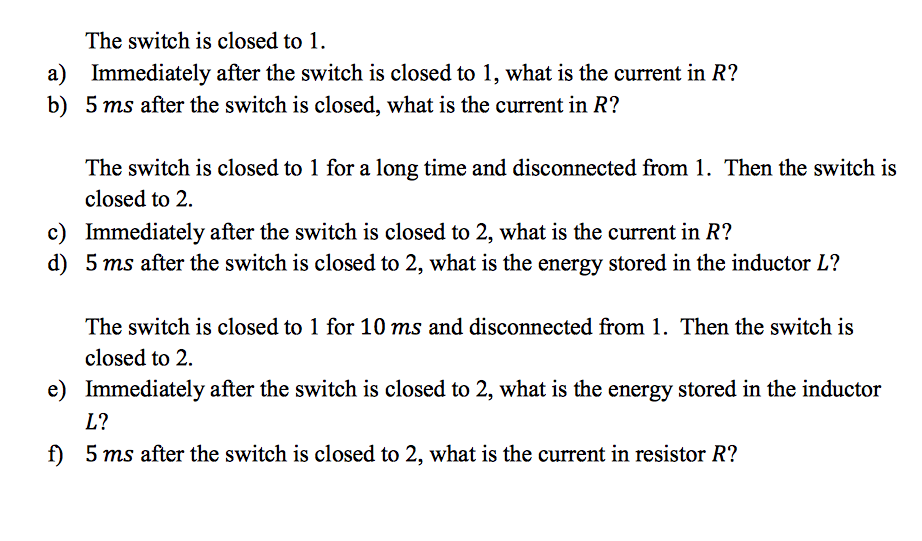Solved . A 100V battery is connected through a switch to two