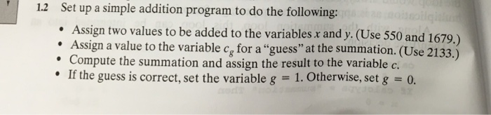Solved VBA Set up a simple addition program to | Chegg.com