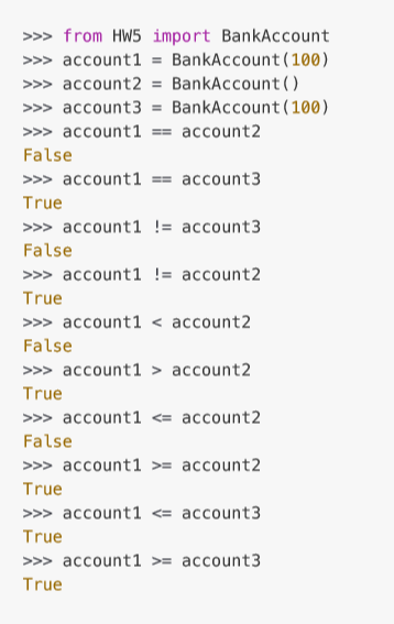 Solved # Part 3 class BankAccount: