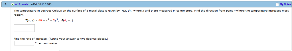Solved The temperature in degrees Celsius on the surface of | Chegg.com