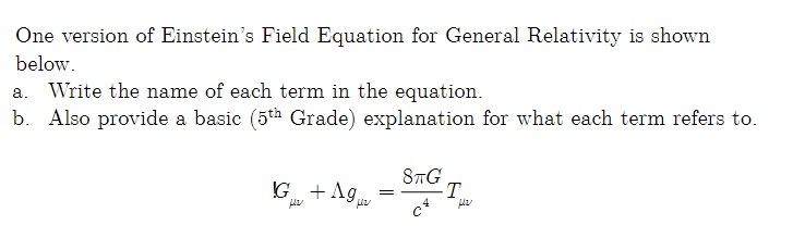 Solved One Version Of Einsteins Field Equation For General 2574