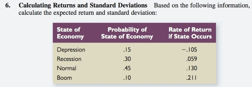 Solved Calculating Returns And Standard Deviations Based On | Chegg.com