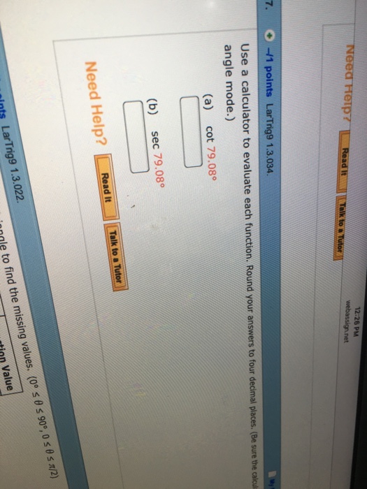 Solved Use a calculator to evaluate each function. Round