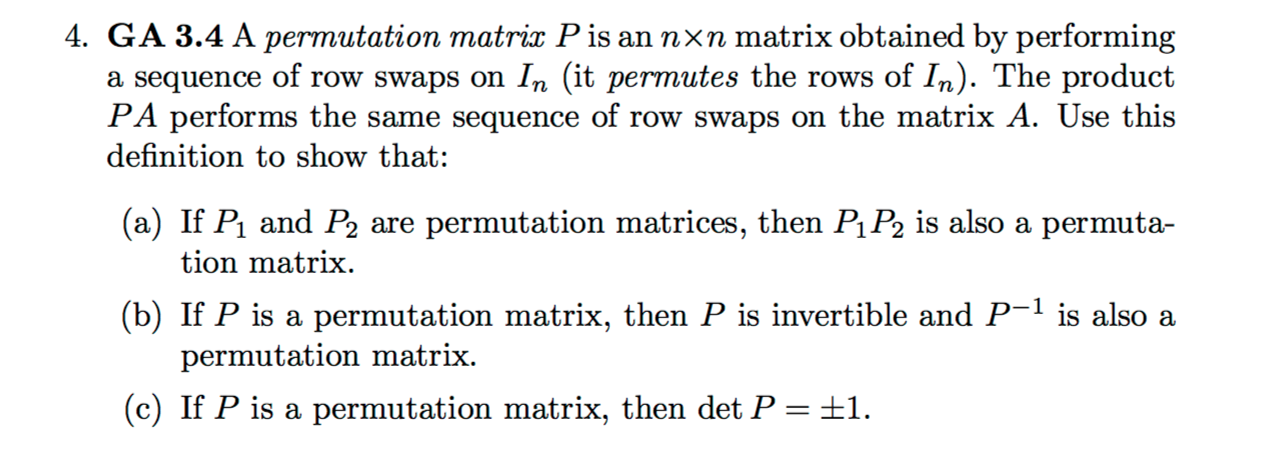 permute a matrix