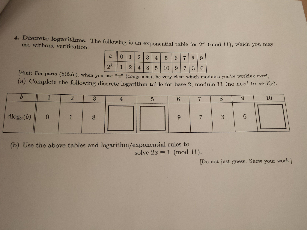 solved-4-discrete-logarithms-the-following-is-an-chegg