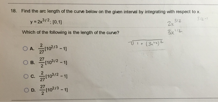 find the length of the curve given below