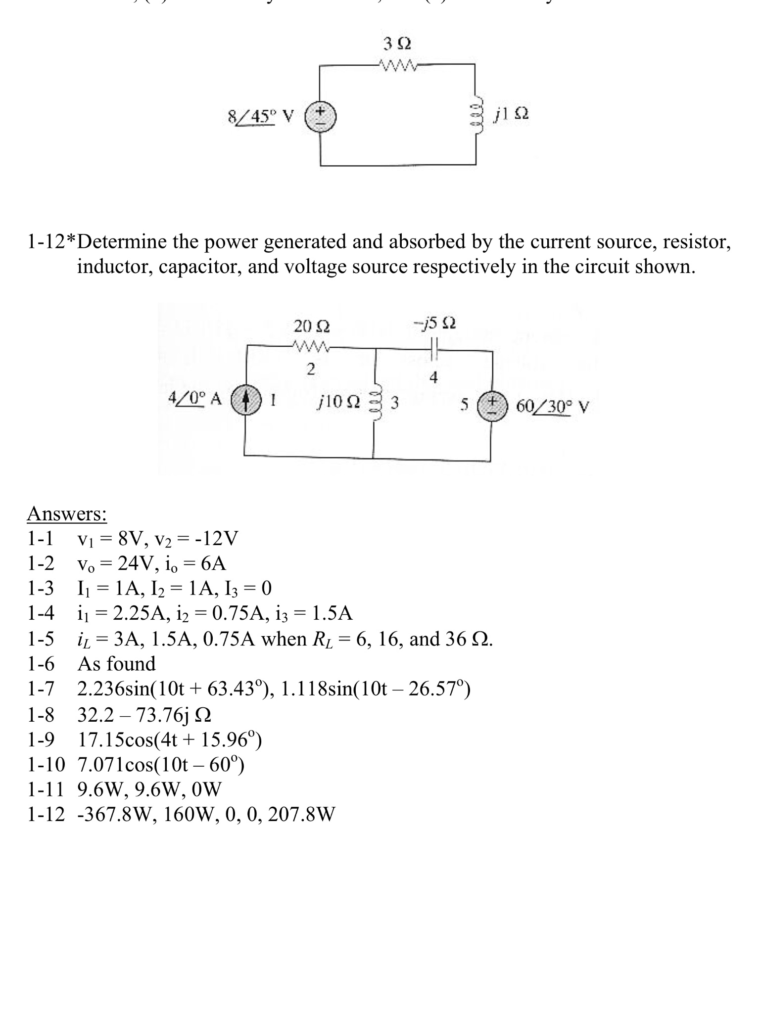 Solved Determine The Power Generated And Absorbed By The | Chegg.com