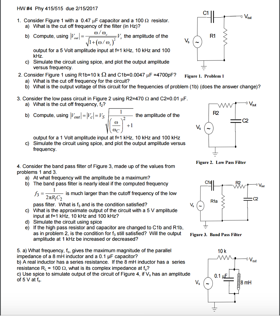 Solved Consider Figure 1 with a 0.47 mu F capacitor and a | Chegg.com