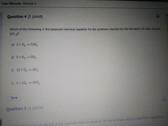 Solved Question 1 (1 point) Which of the following is a | Chegg.com