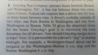 Solved 5 Greydog Bus Company operates buses between Boston Chegg