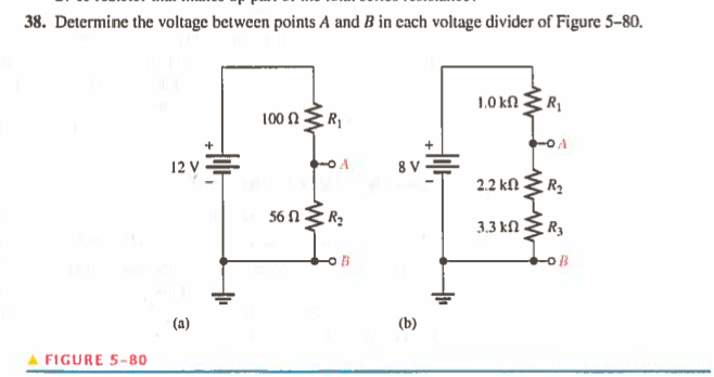 Solved 38. Determine The Voltage Between Points A And B In | Chegg.com