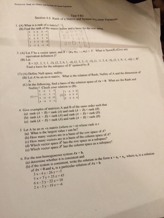 find the rank of a matrix 4×4