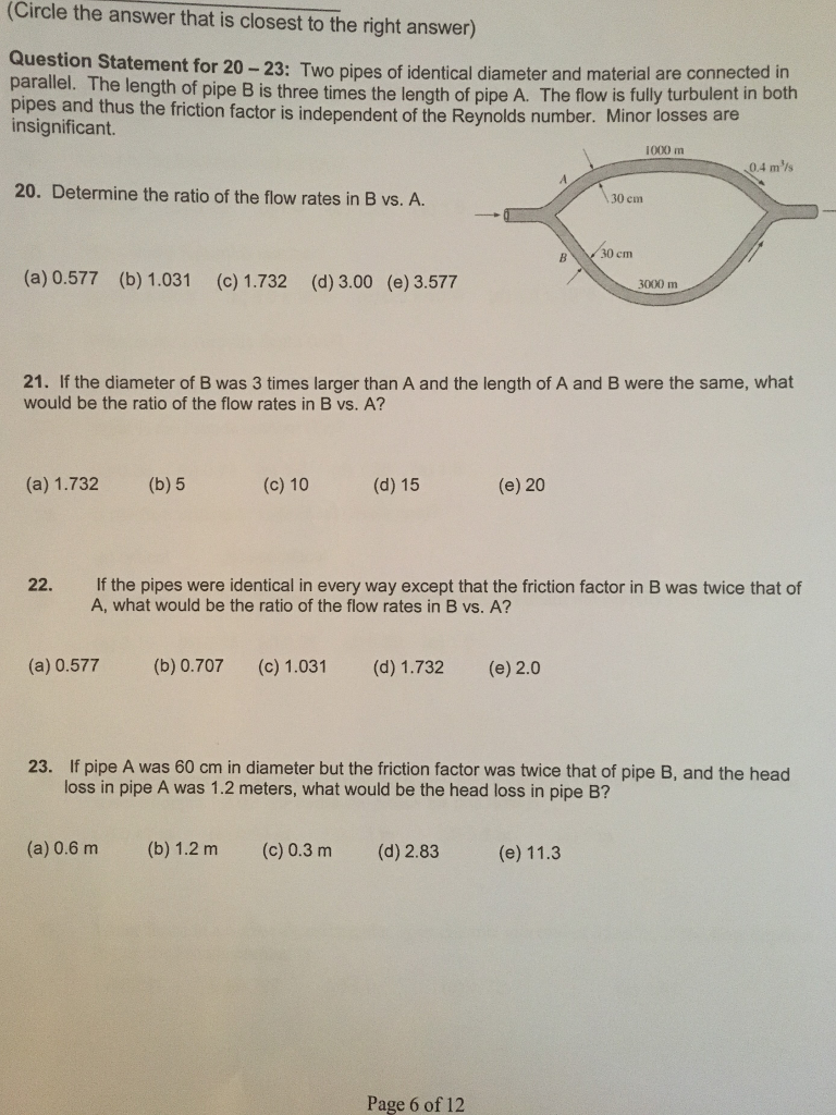 Solved Question Statement for 2023 Two pipes of identical