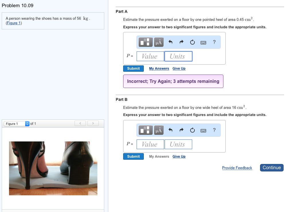 Solved Problem 10.09 Part A A person wearing the shoes has a | Chegg.com