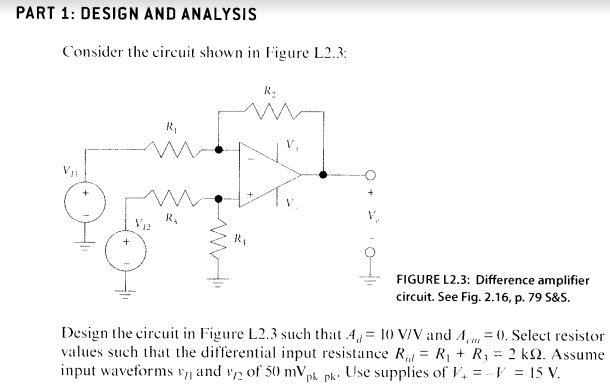 Solved Consider the circuit shown in Figure L2.3 Design the | Chegg.com