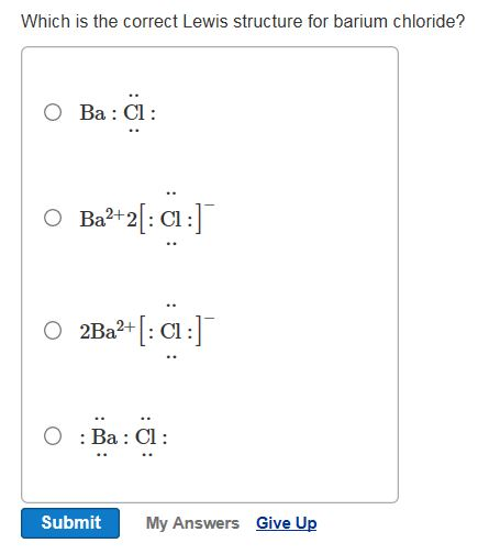 Lewis Dot Structure For Barium