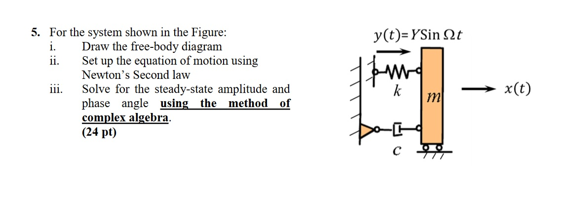 Solved 5. This Is A Mechanical Vibrations, Thank You In | Chegg.com