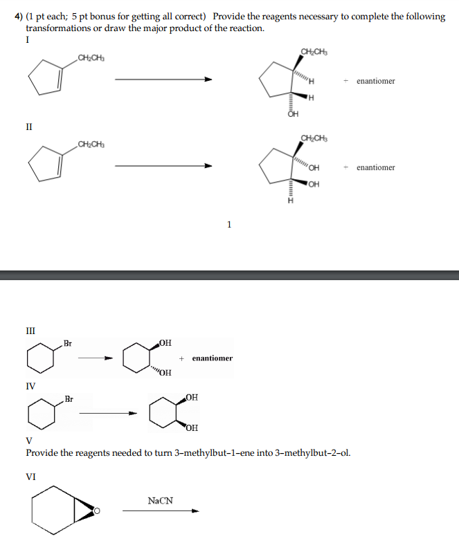 Solved Provide The Reagents Necessary To Complete The | Chegg.com