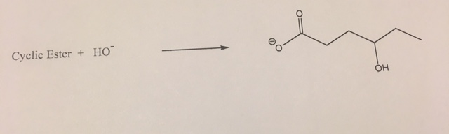 Solved 1) Draw the cyclic ester that was a starting reagent | Chegg.com